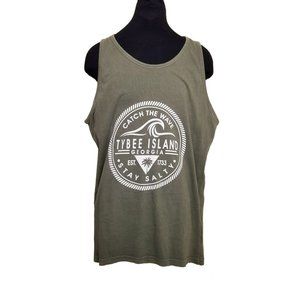 Tybee Island Olive Green Tank Top